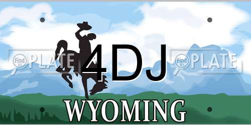 4DJ Wyoming License Plate