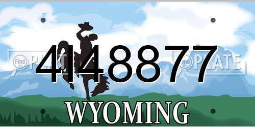 4I48877 Wyoming License Plate