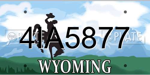 4IA5877 Wyoming License Plate