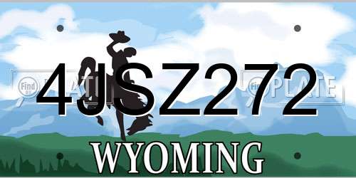 4JSZ272 Wyoming License Plate