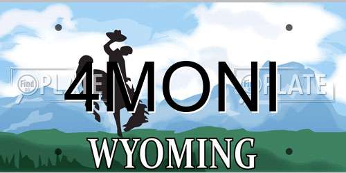 4MONI Wyoming License Plate