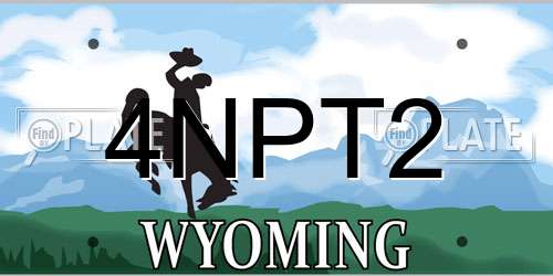 4NPT2 Wyoming License Plate