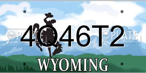 4Q46T2 Wyoming License Plate