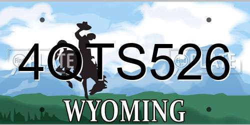 4QTS526 Wyoming License Plate