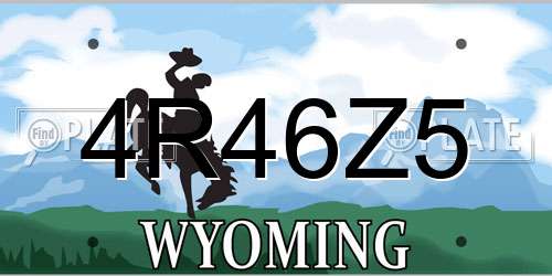 4R46Z5 Wyoming License Plate
