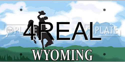 4REAL Wyoming License Plate