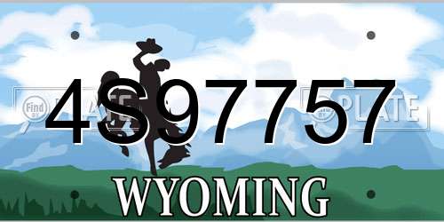 4S97757 Wyoming License Plate