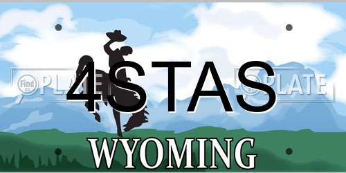 4STAS Wyoming License Plate