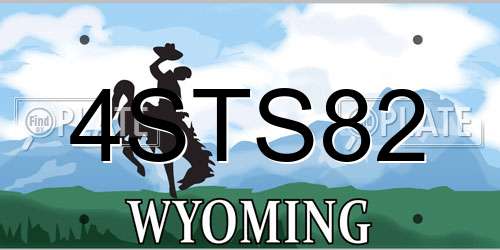 4STS82 Wyoming License Plate