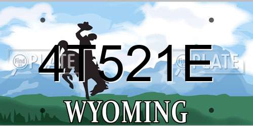 4T521E Wyoming License Plate