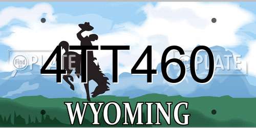 4TT460 Wyoming License Plate