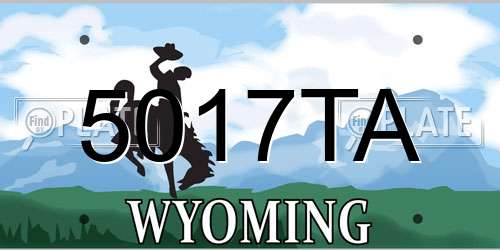 5017TA Wyoming License Plate