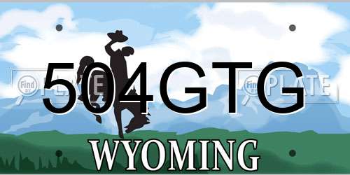 504GTG Wyoming License Plate