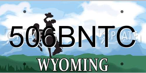 506BNTC Wyoming License Plate