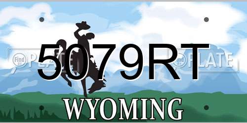5079RT Wyoming License Plate