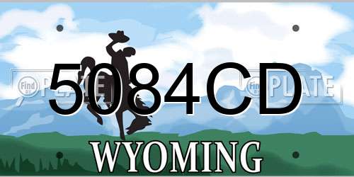 5084CD Wyoming License Plate
