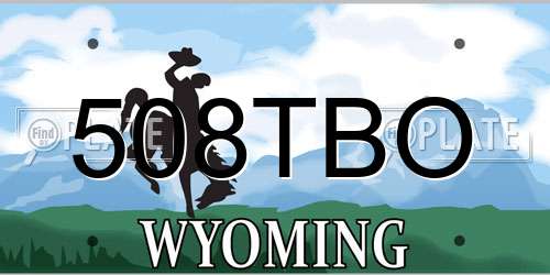 508TBO Wyoming License Plate