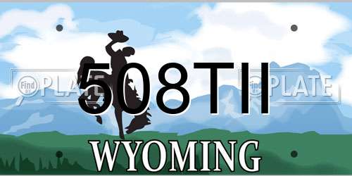 508TII Wyoming License Plate