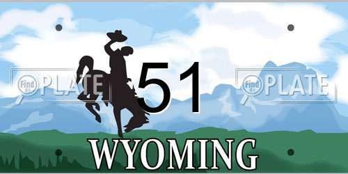 51 Wyoming License Plate