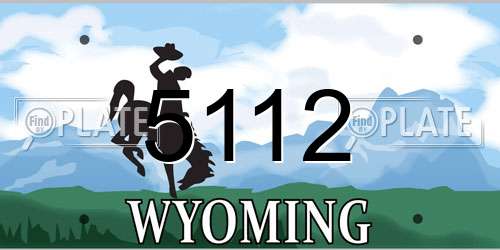 5112 Wyoming License Plate