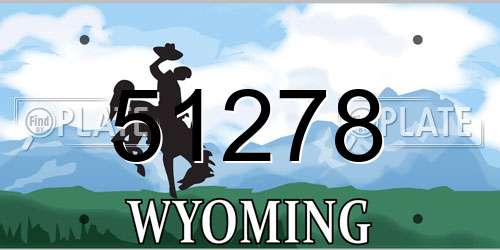 51278 Wyoming License Plate