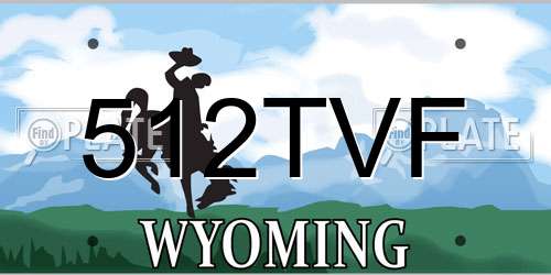 512TVF Wyoming License Plate
