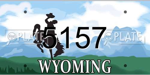 5157 Wyoming License Plate
