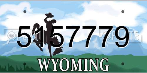 5157779 Wyoming License Plate