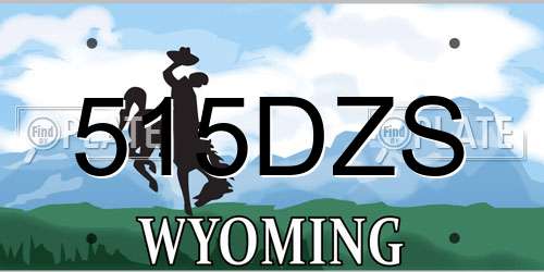 515DZS Wyoming License Plate