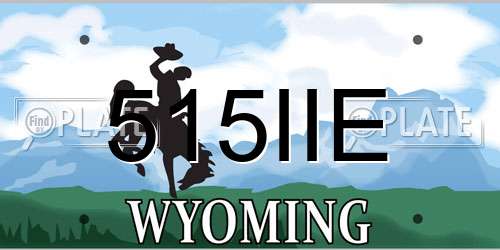 515IIE Wyoming License Plate