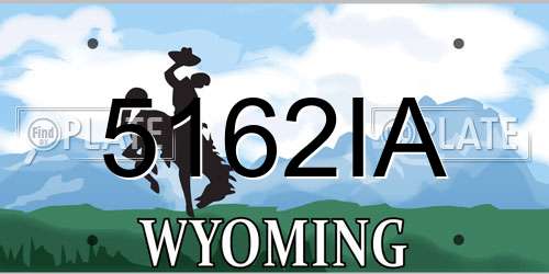 5162IA Wyoming License Plate