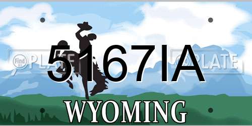 5167IA Wyoming License Plate