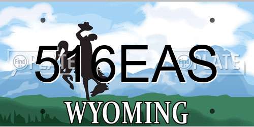 516EAS Wyoming License Plate
