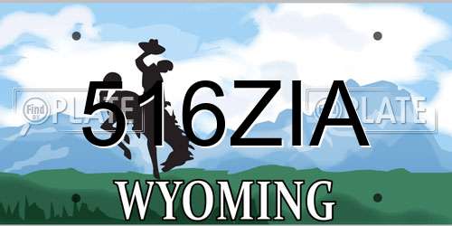 516ZIA Wyoming License Plate