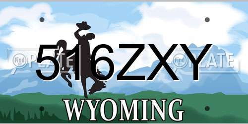 516ZXY Wyoming License Plate