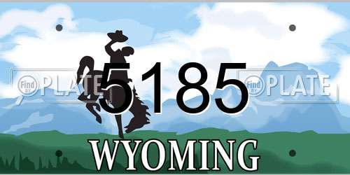 5185 Wyoming License Plate