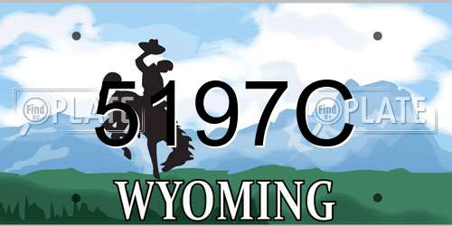 5197C Wyoming License Plate