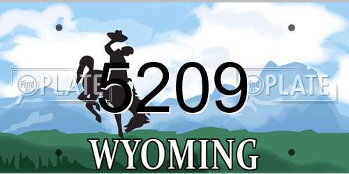 5209 Wyoming License Plate