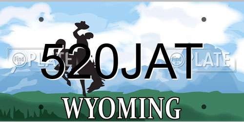 520JAT Wyoming License Plate