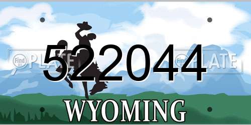 522044 Wyoming License Plate