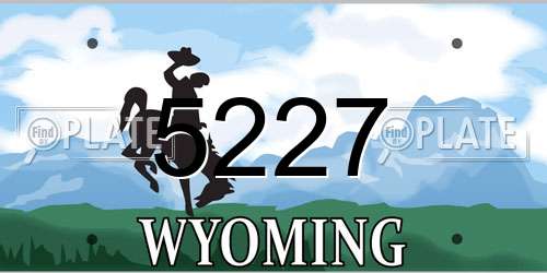 5227 Wyoming License Plate