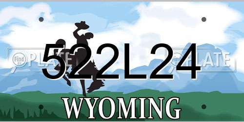 522L24 Wyoming License Plate