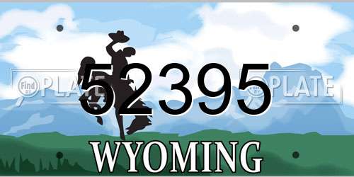 52395 Wyoming License Plate