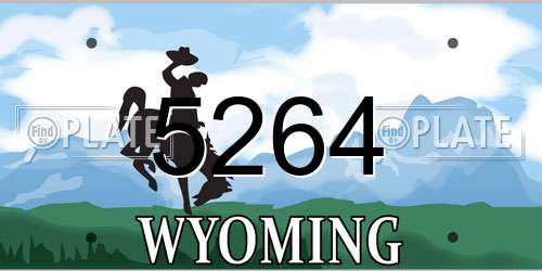 5264 Wyoming License Plate