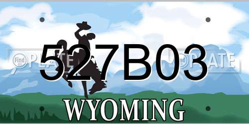 527B03 Wyoming License Plate