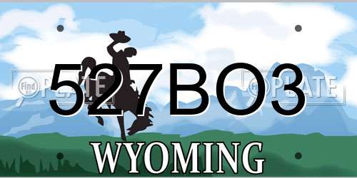 527BO3 Wyoming License Plate