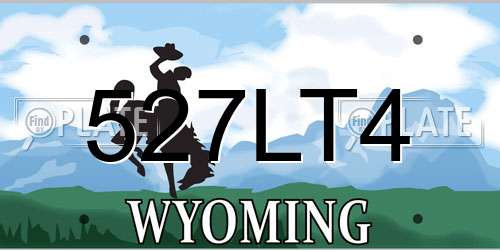 527LT4 Wyoming License Plate