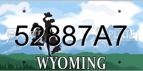 52887A7 Wyoming License Plate