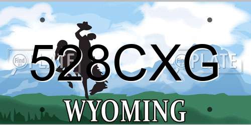 528CXG Wyoming License Plate