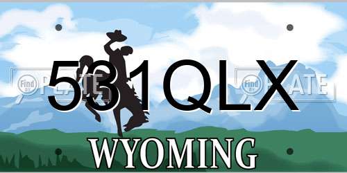 531QLX Wyoming License Plate